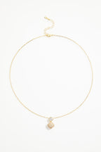 Gold-Plated Clover CZ Necklace & Earrings Set for Women