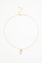 Gold-Plated CZ Necklace & Earrings Set for Women