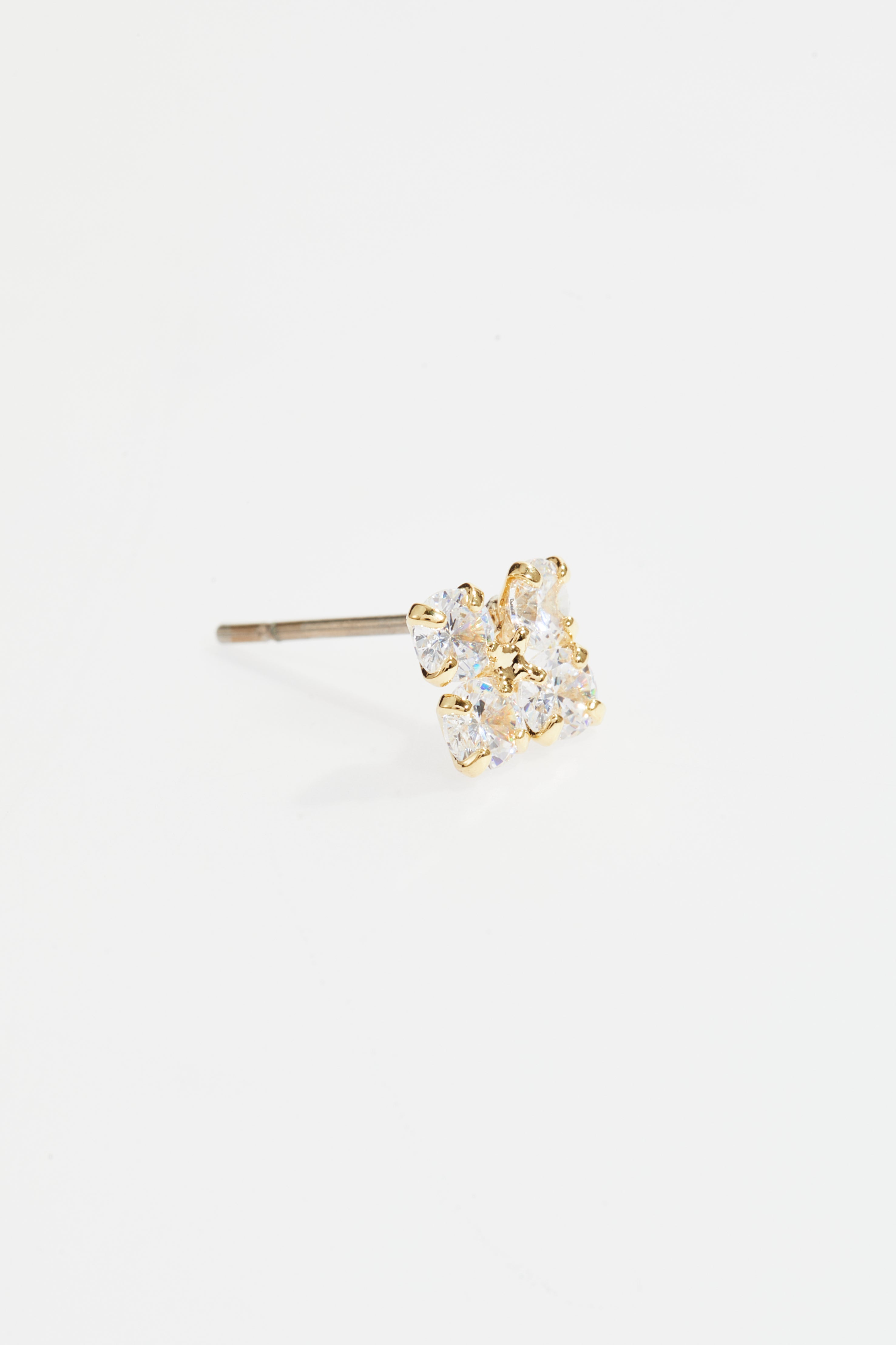 Gold-Plated CZ Stud & Ear Cuff Set of 3 for Women