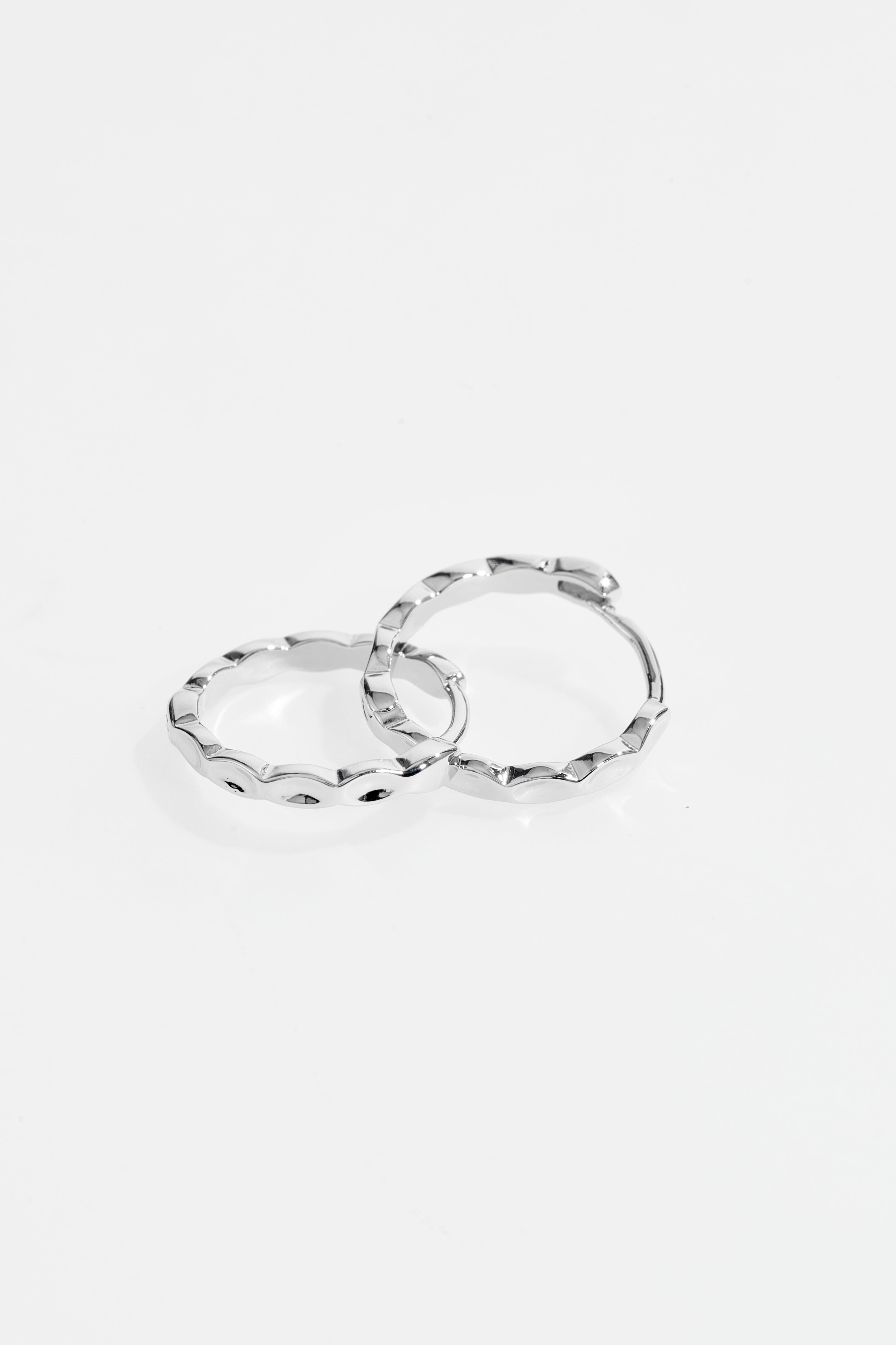 Silver-Plated Huggie Hoop Earrings for Women