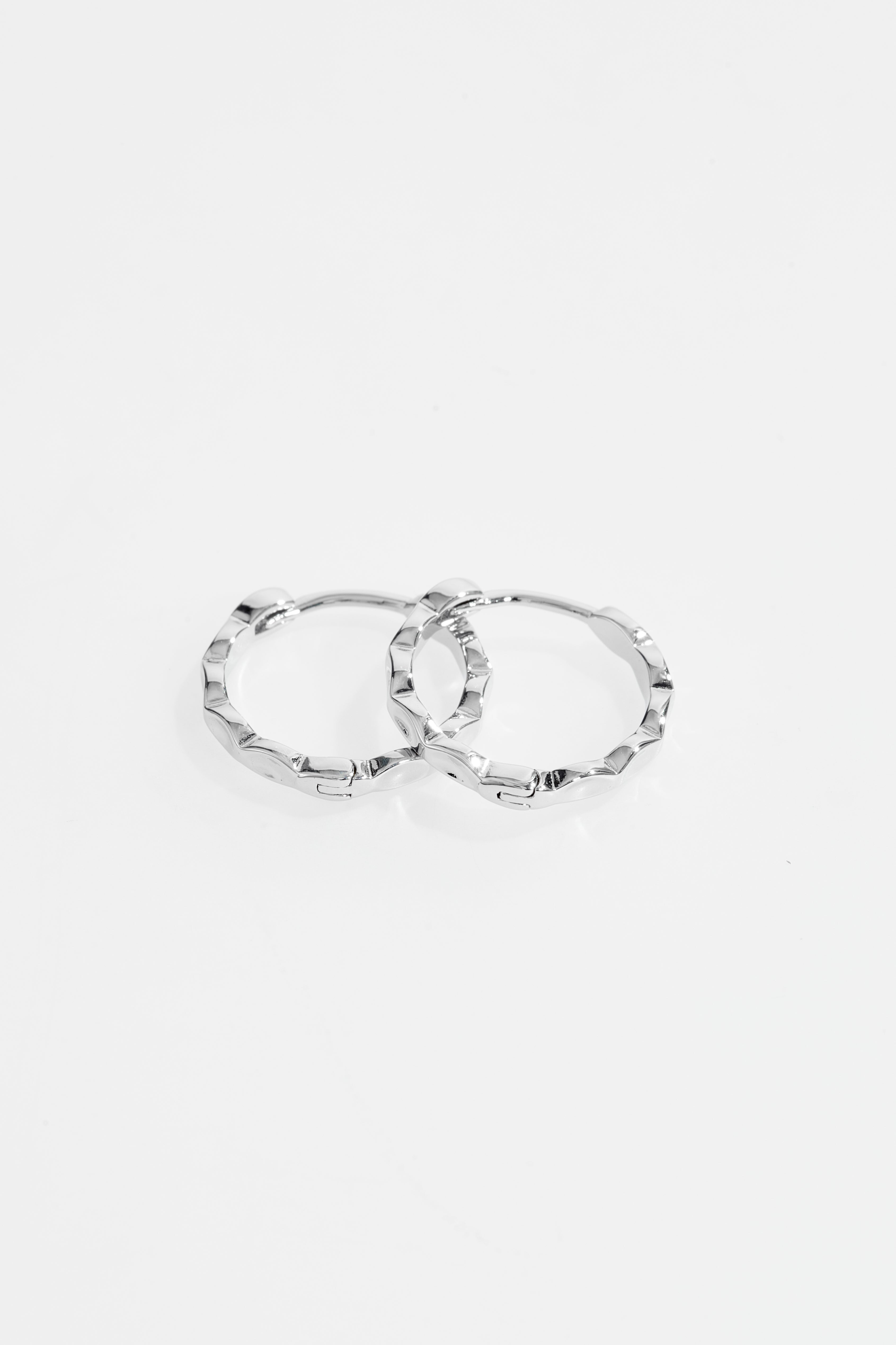 Silver-Plated Huggie Hoop Earrings for Women