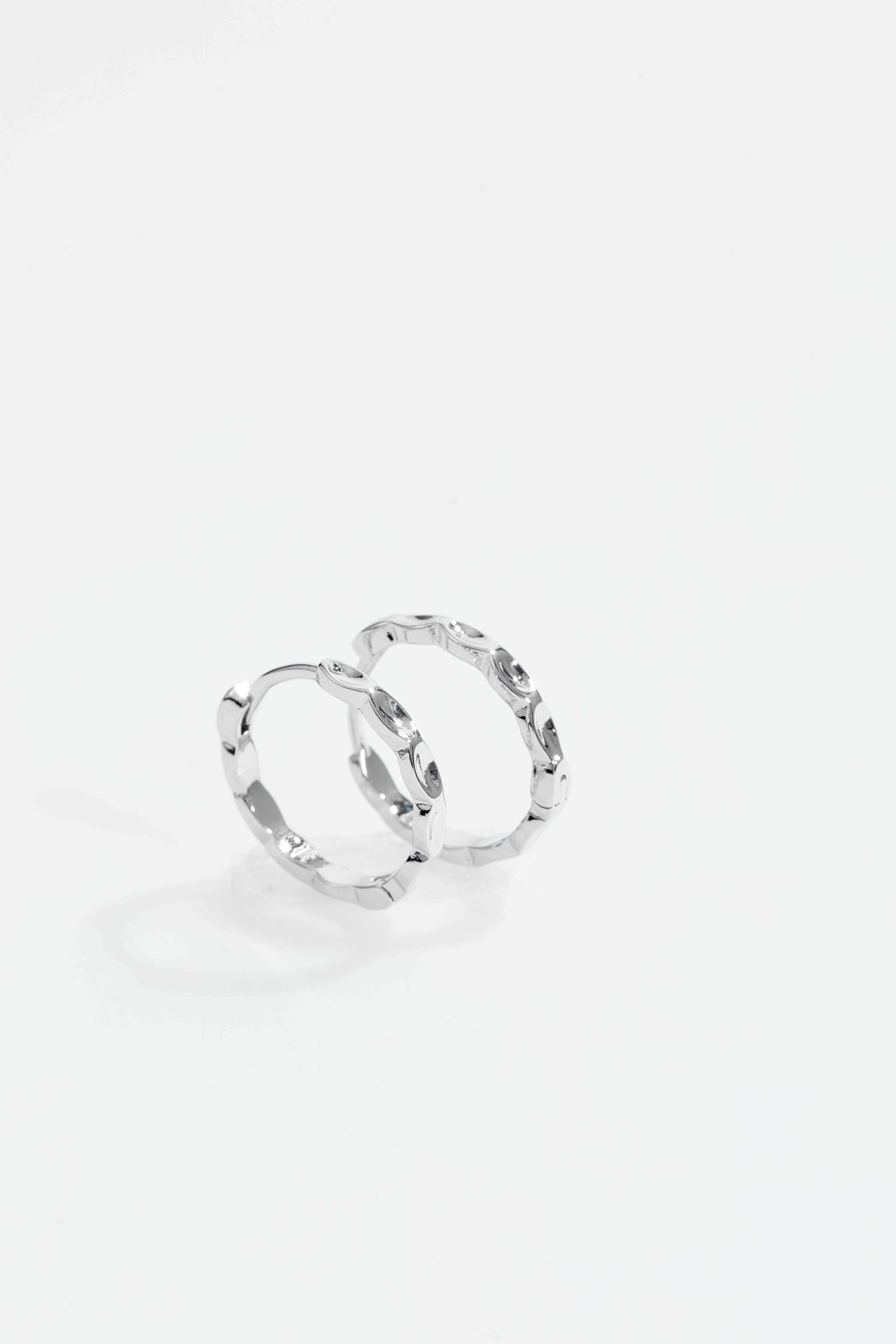 Silver-Plated Huggie Hoop Earrings for Women