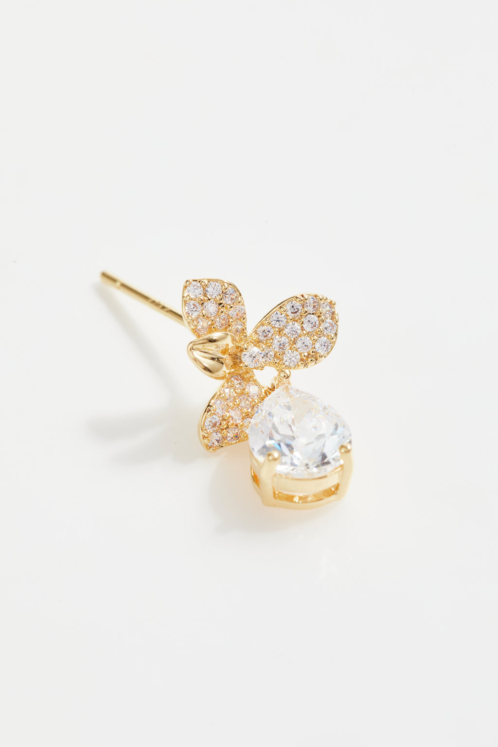 Gold-Plated CZ Necklace & Earrings Set for Women