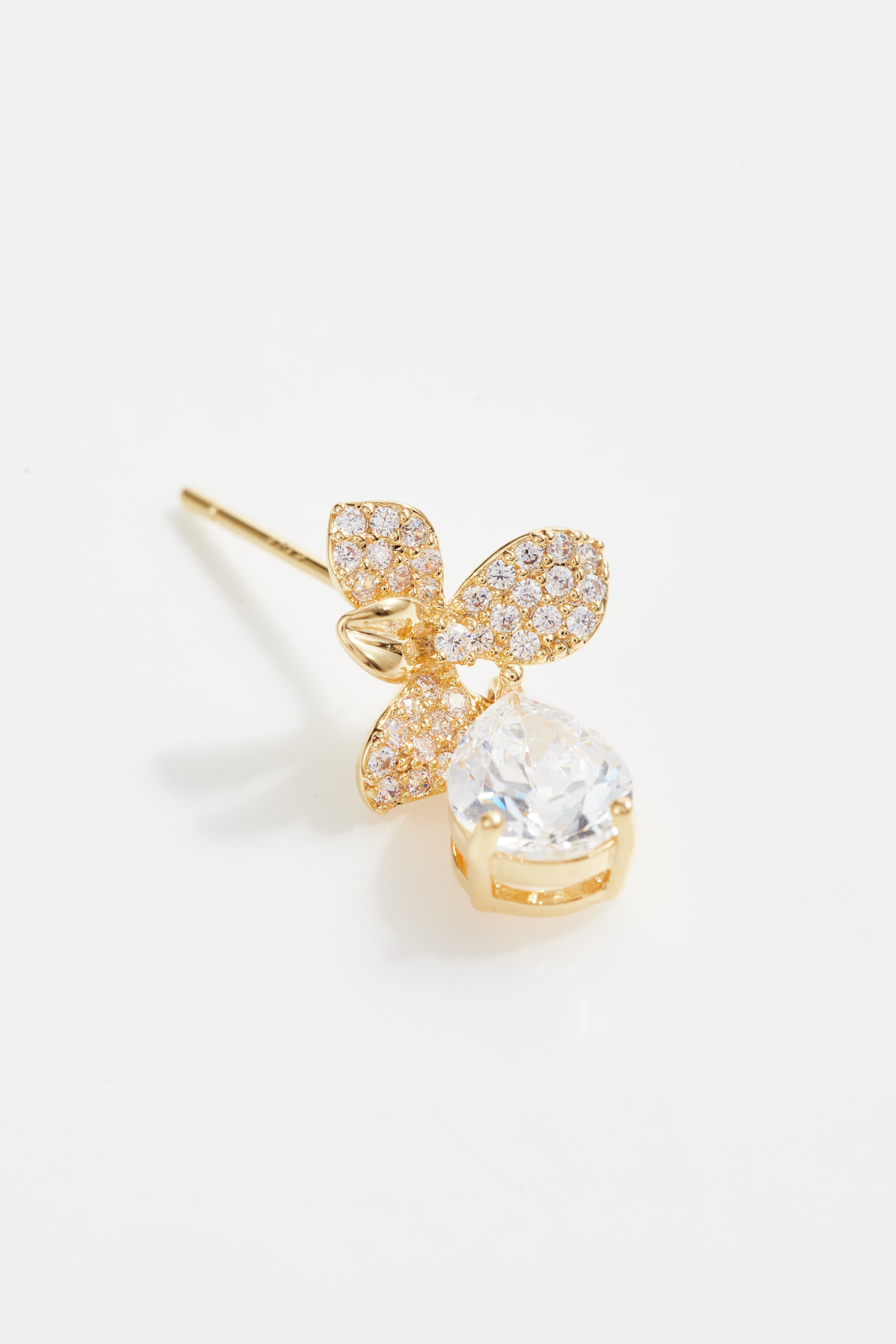 Gold-Plated CZ Necklace & Earrings Set for Women