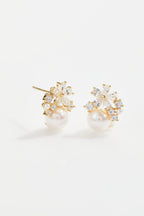 Gold-Plated Necklace & Earrings set with Pearl design for Women