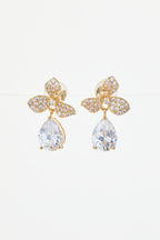 Gold-Plated CZ Necklace & Earrings Set for Women