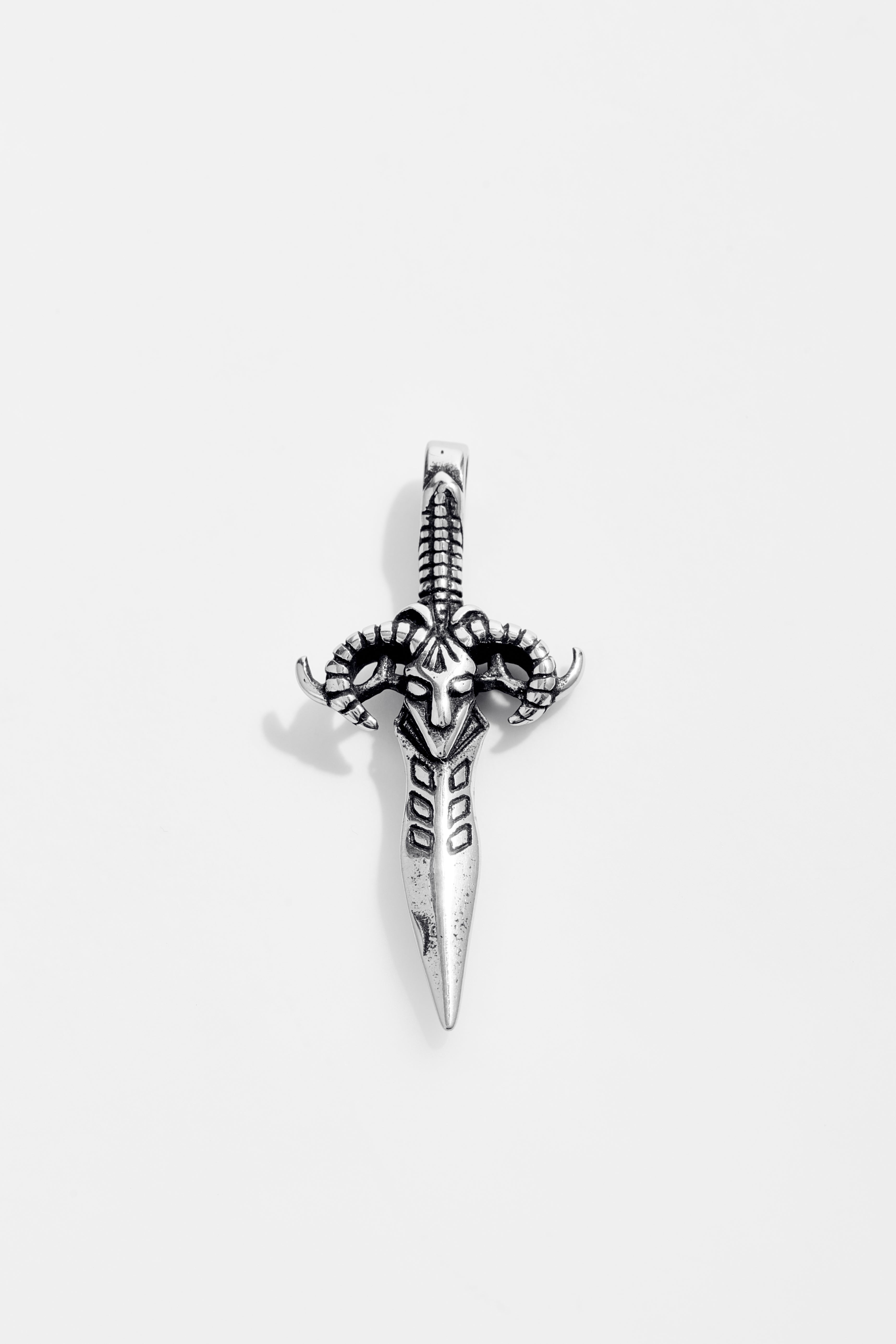 Stainless steel dragon head sword pendant