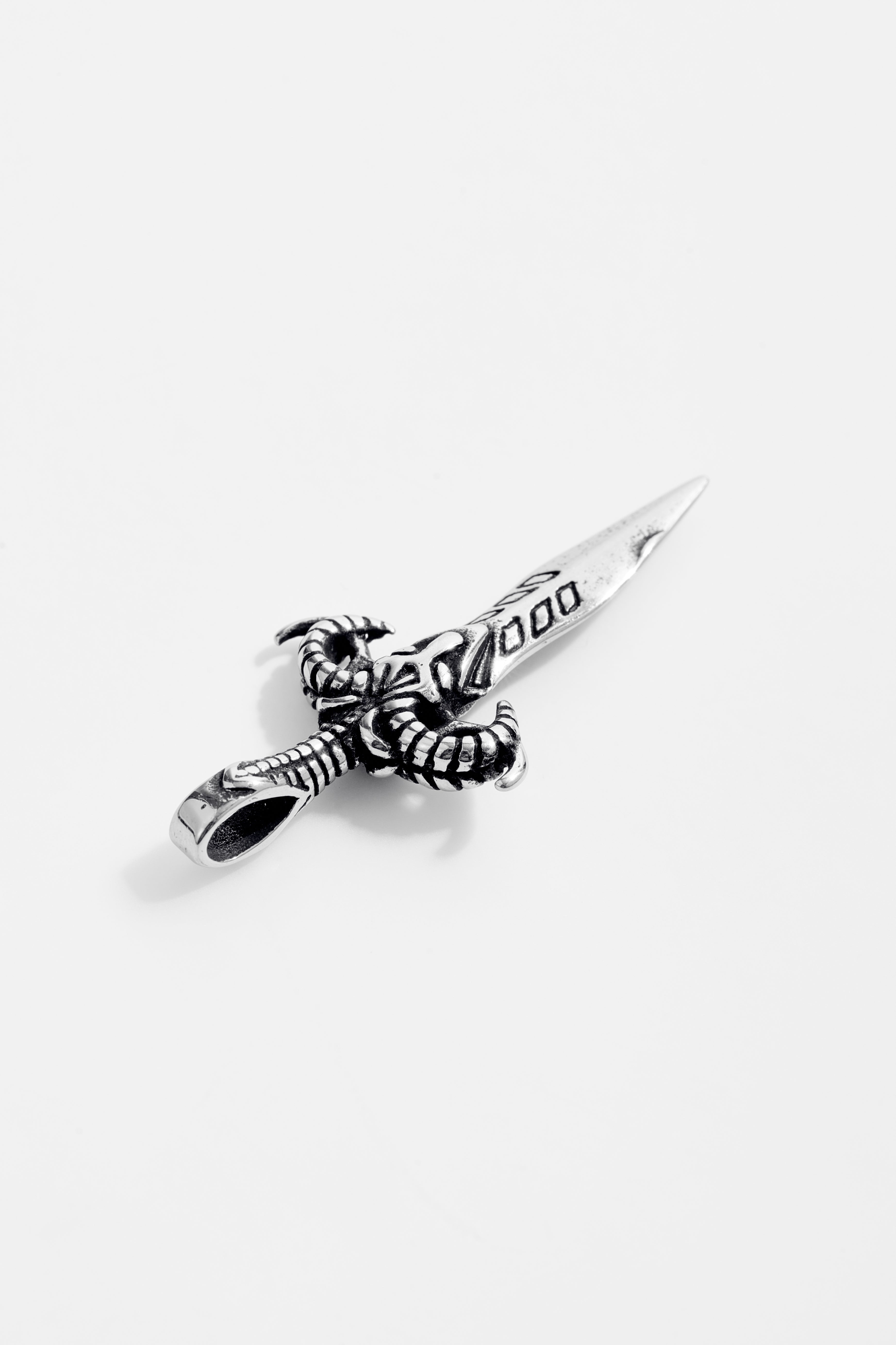 Stainless steel dragon head sword pendant