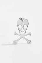 Stainless steel skull and crossbones pendant.