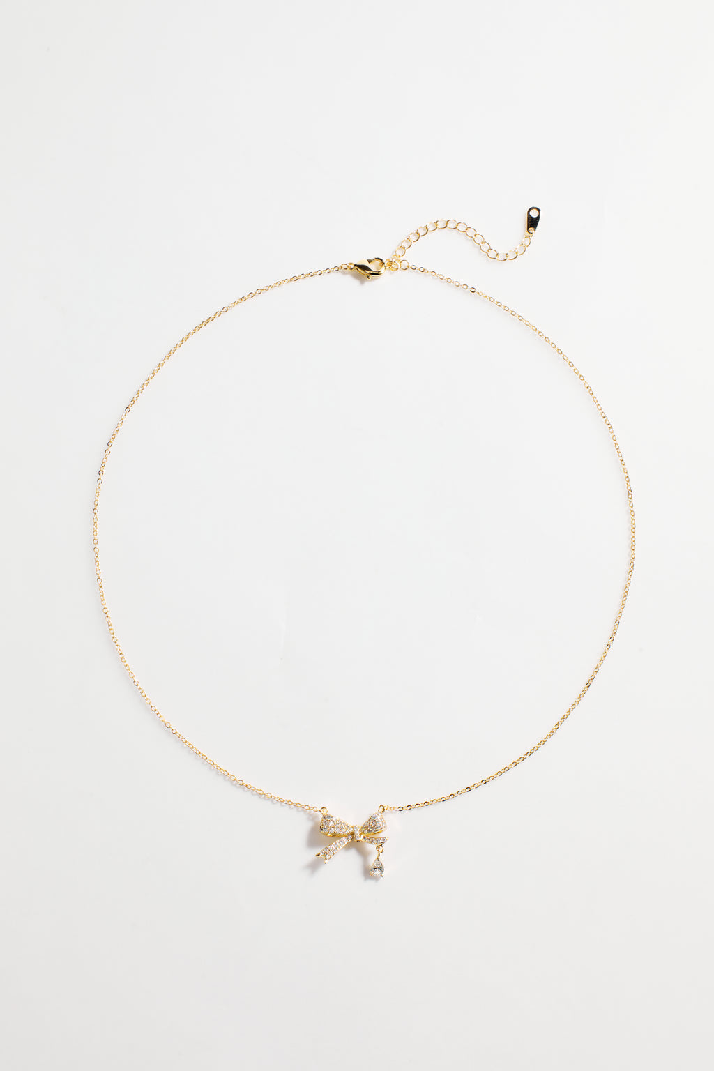 Gold-Plated Bow Necklace for Women