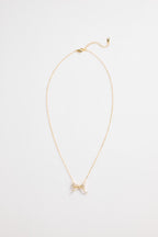 Gold-Plated Bow Necklace for Women