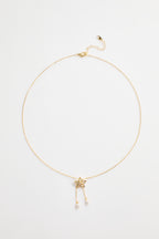 Gold-Plated Star flower with Dual Hanging Stones for Women