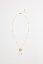 Gold-Plated Star flower with Dual Hanging Stones for Women