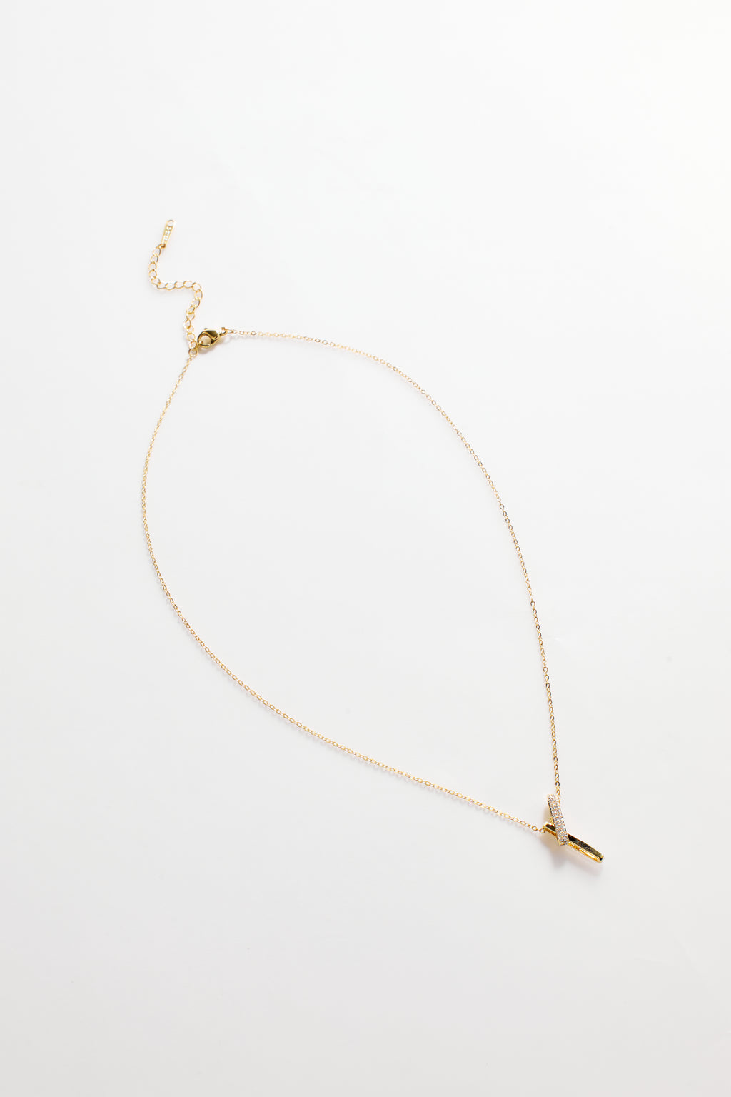 Gold-Plated fancy "Y" Necklace for Women