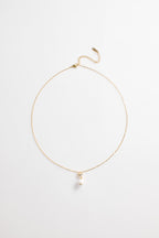 Gold-Plated Hanging Pearl Necklace for Women