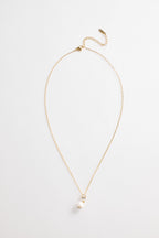 Gold-Plated Hanging Pearl Necklace for Women