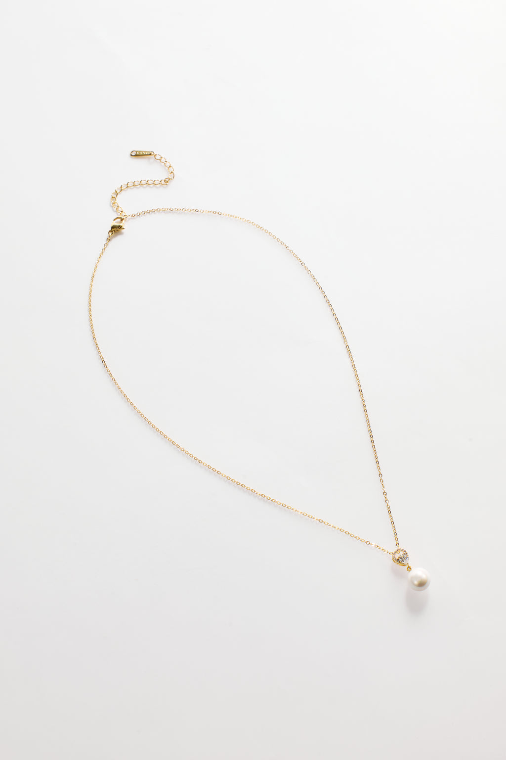 Gold-Plated Hanging Pearl Necklace for Women