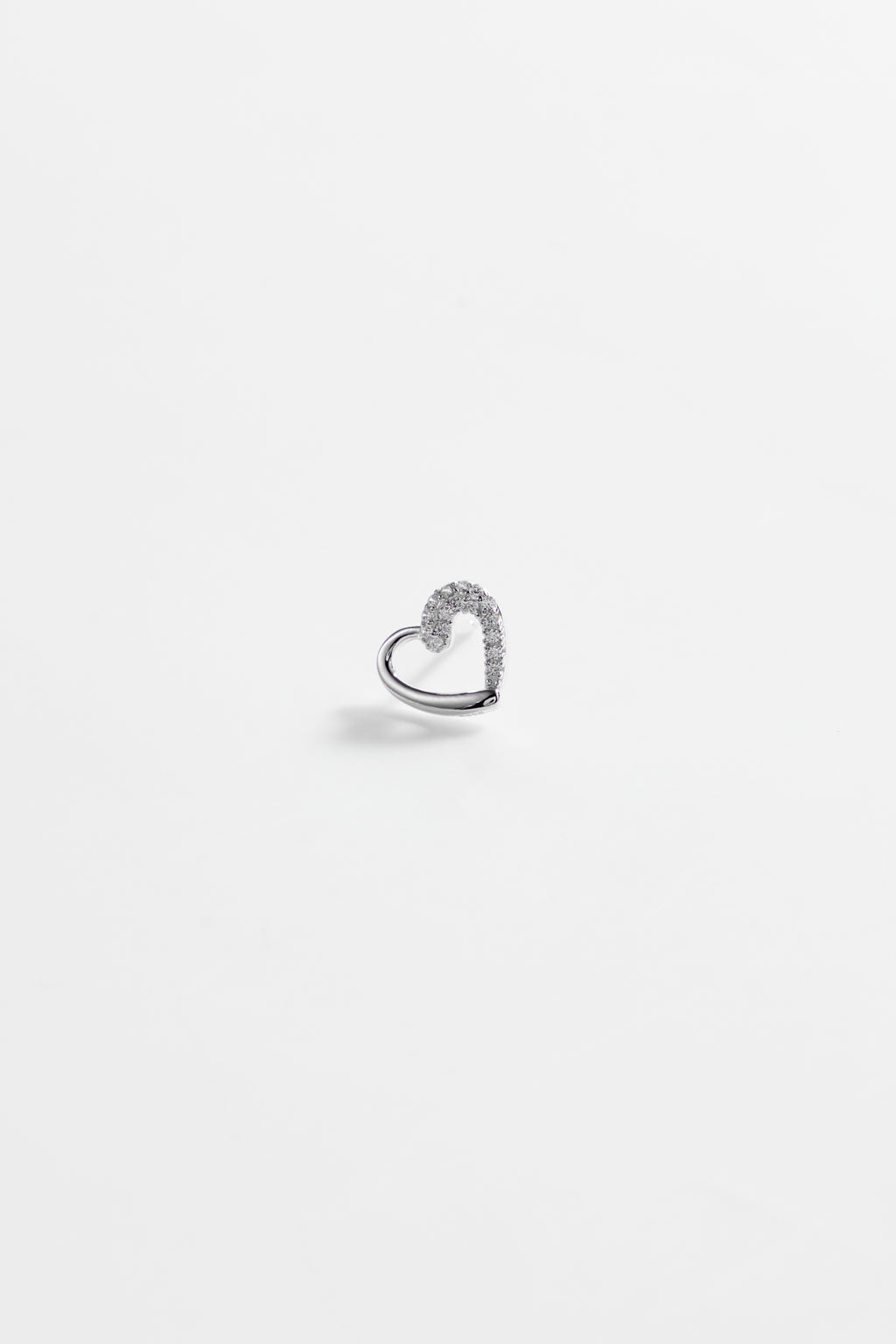 Silver-Plated heart Shaped Earring With CZ for Women