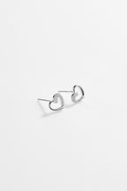 Silver-Plated heart Shaped Earring With CZ for Women