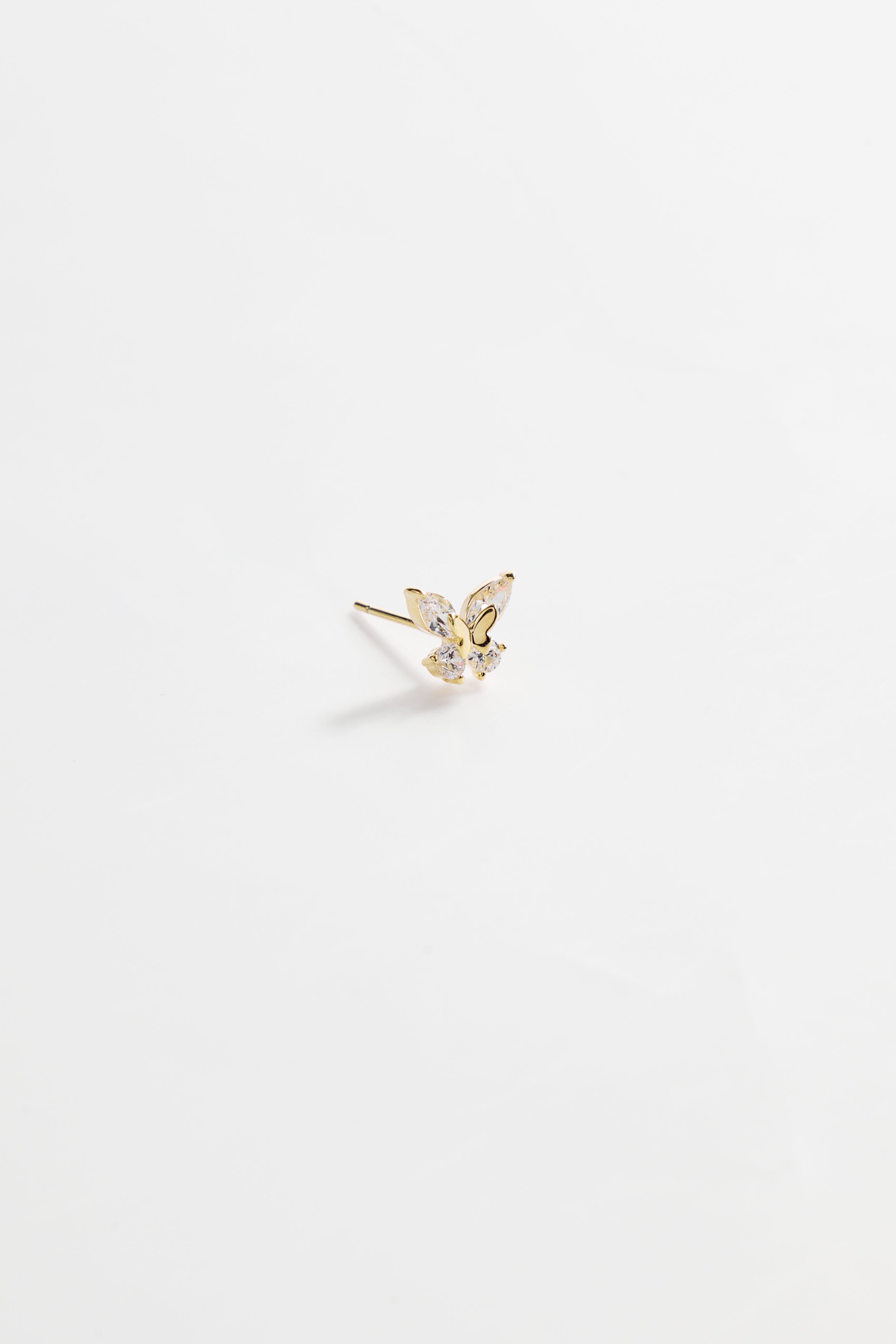 Gold-Plated beautiful butterfly and CZ accent Earrings for Women