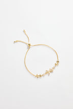 Gold-Plated Multi-Bow Design with CZ Accent Bracelet for Women