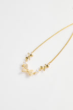 Gold-Plated Multi-Bow Design with CZ Accent Bracelet for Women