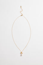 Gold-Plated CZ Necklace & Earrings Set for Women