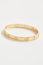 Gold-Plated Clover Bangle Bracelet for Women
