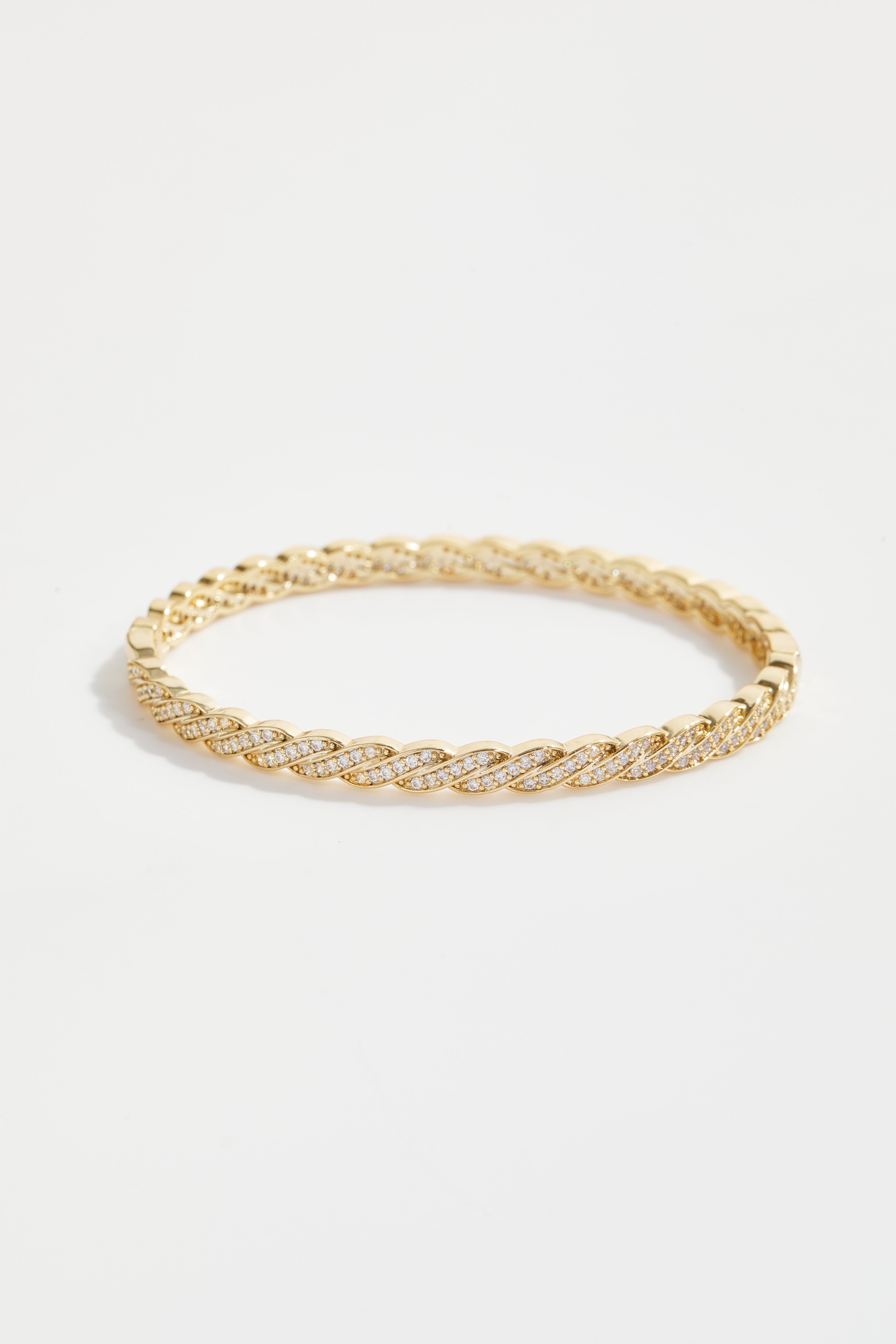 Golden-Plated Twist Hinge Bracelet for Women