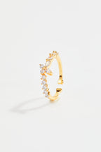 Gold-Plated Butterfly Stone Ring for Women