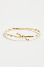 Gold-Plated Knot Wire Bangle Bracelet for Women