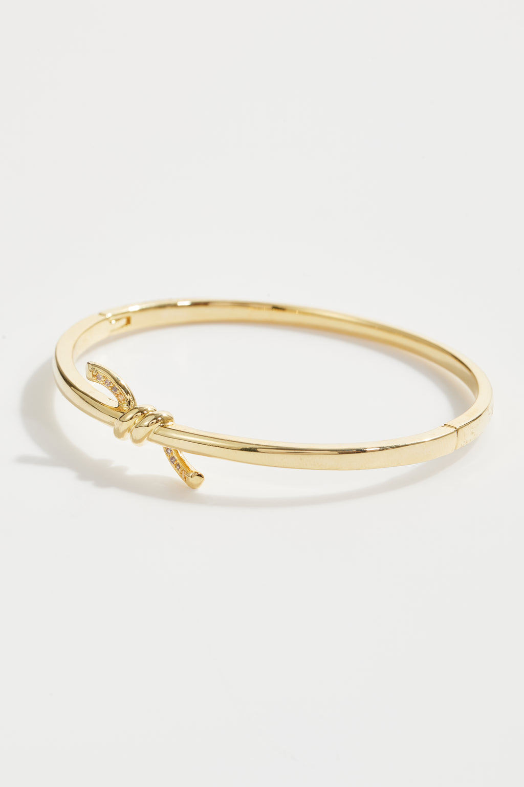 Gold-Plated Knot Wire Bangle Bracelet for Women