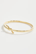Gold-Plated Knot Wire Bangle Bracelet for Women