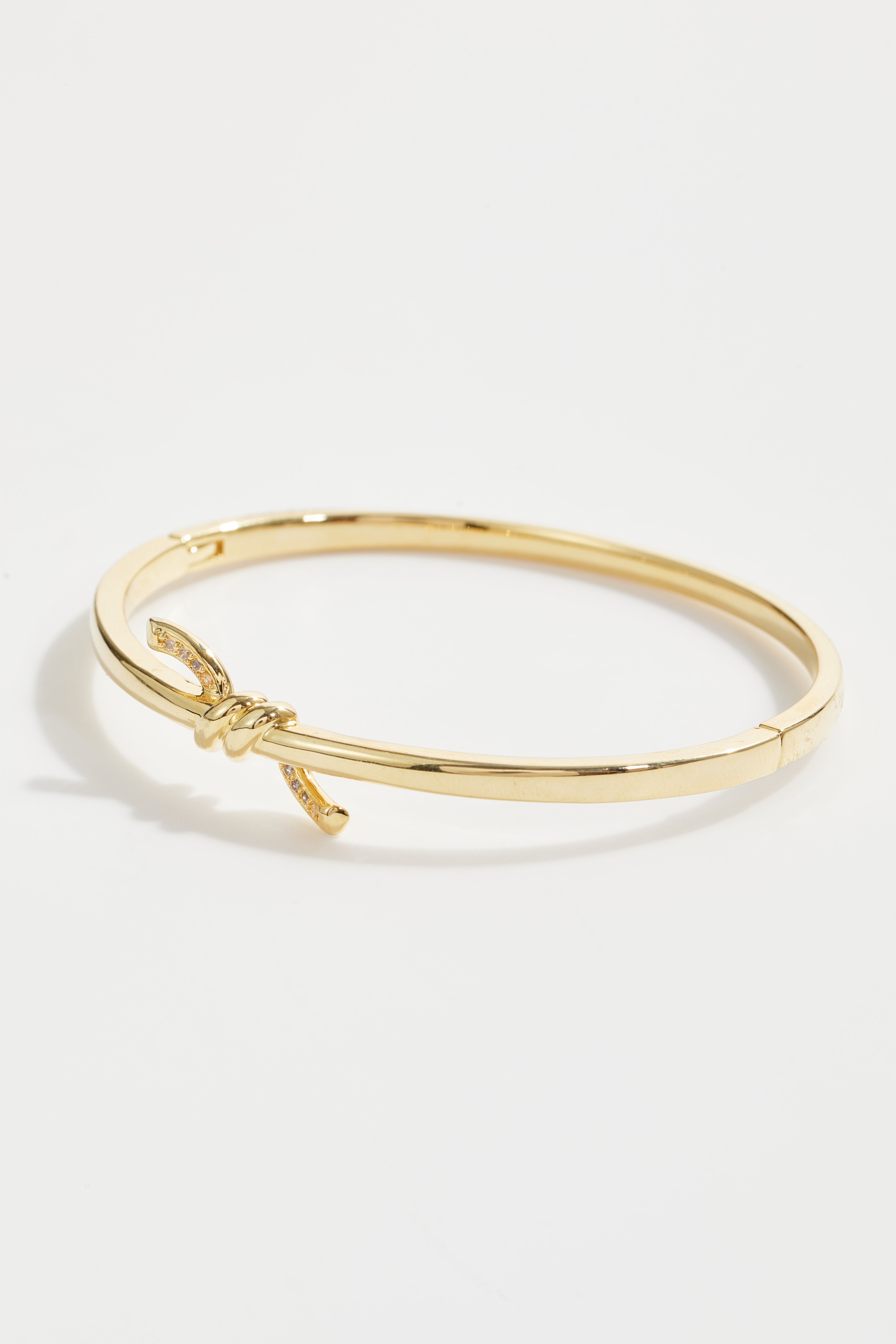Gold-Plated Knot Wire Bangle Bracelet for Women