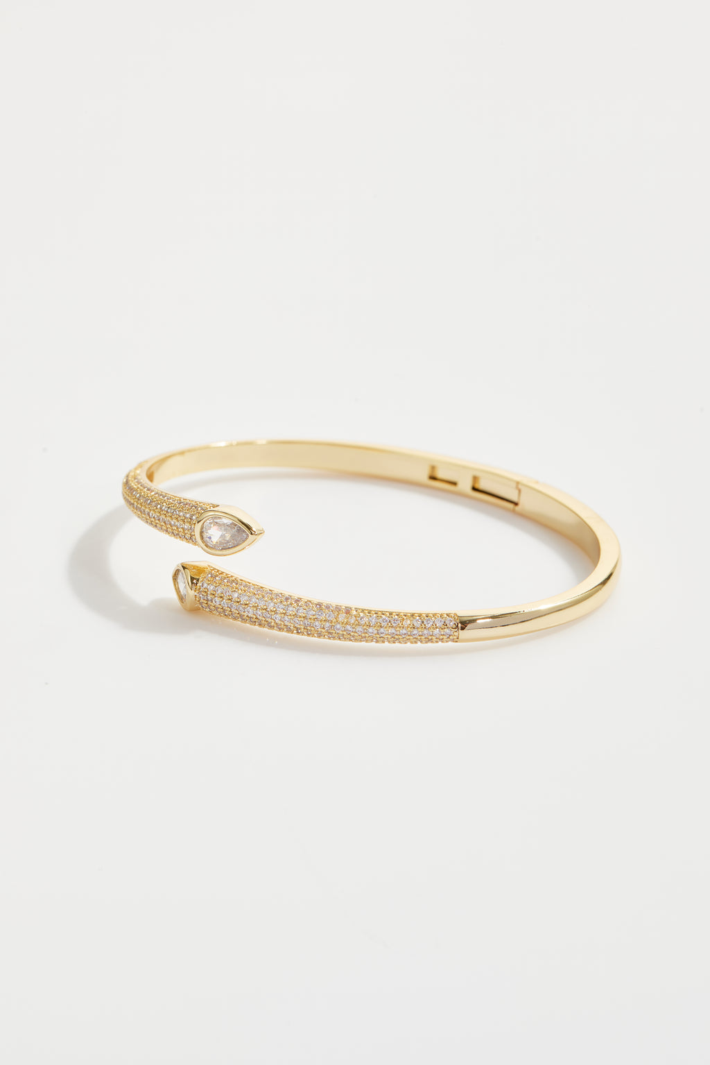 Gold-Plated Double Drop Bangle Bracelet for Women