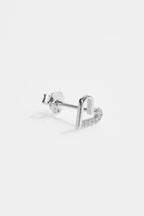 Heart Shaped CZ Stud Earrings for Women