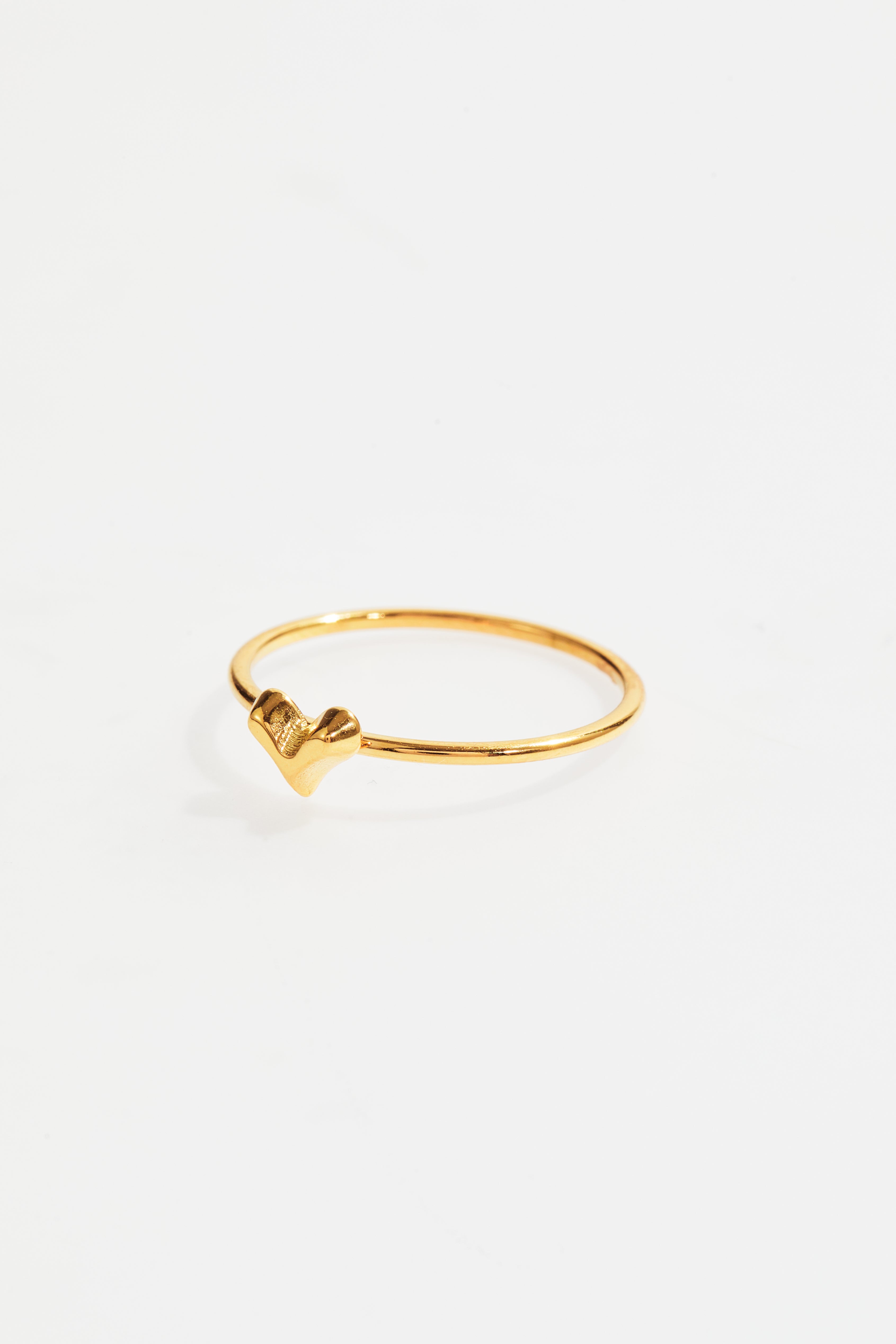 Gold-Plated Double Heart Loop Ring for Women
