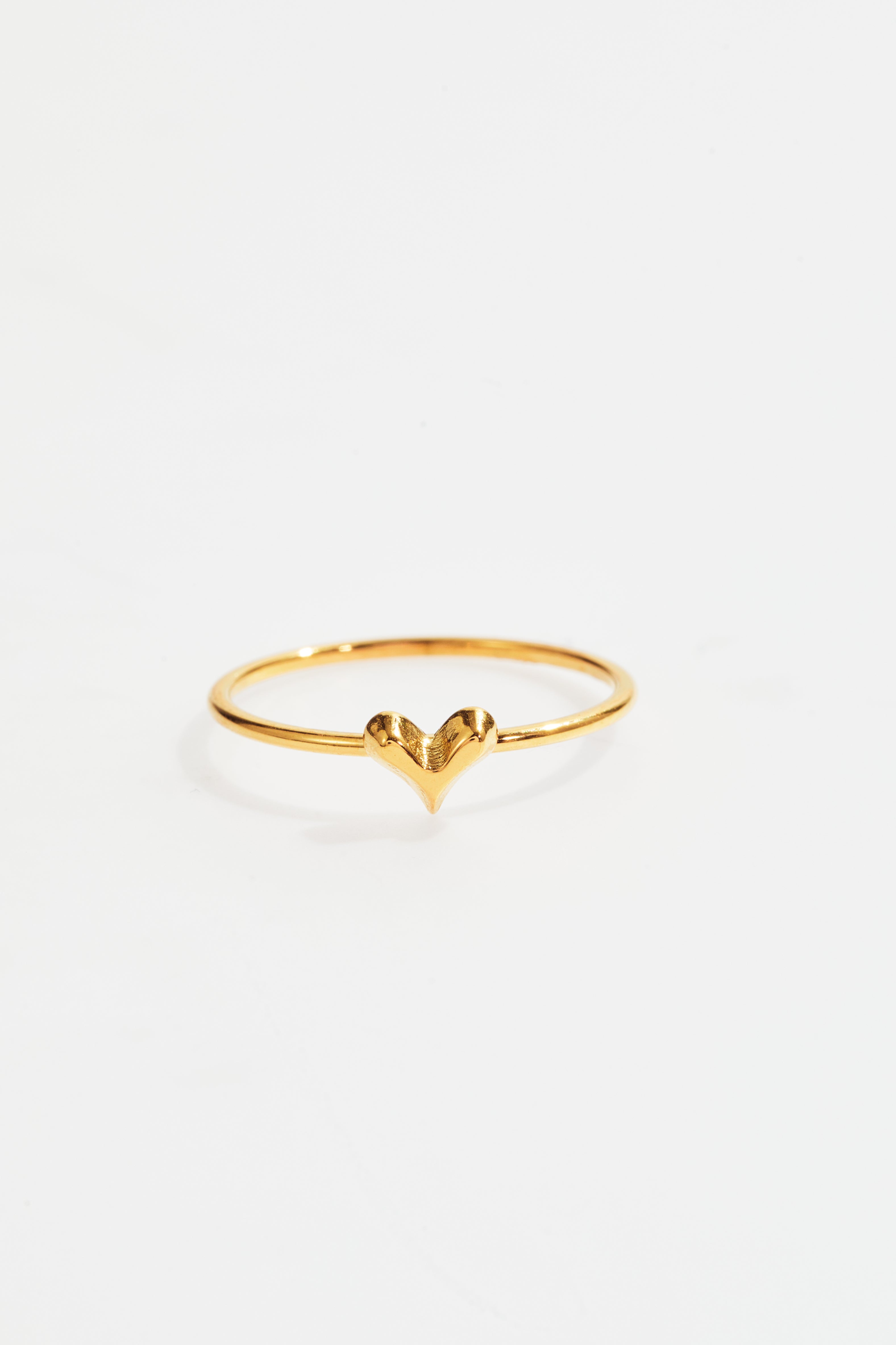 Gold-Plated Double Heart Loop Ring for Women