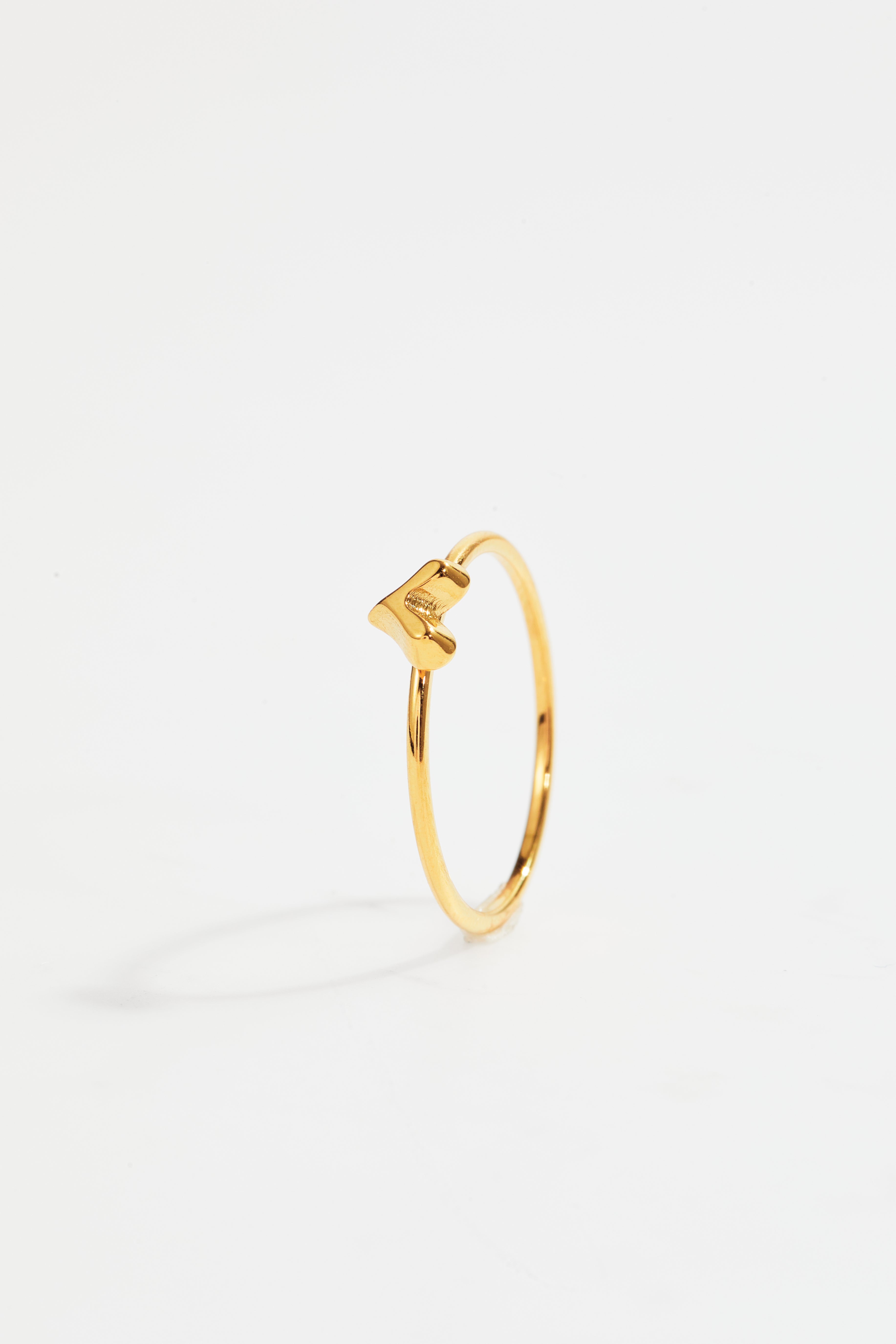 Gold-Plated Double Heart Loop Ring for Women