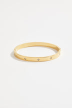 Gold-Plated North Star Crystal Bangle for Women