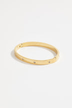 Gold-Plated North Star Crystal Bangle for Women