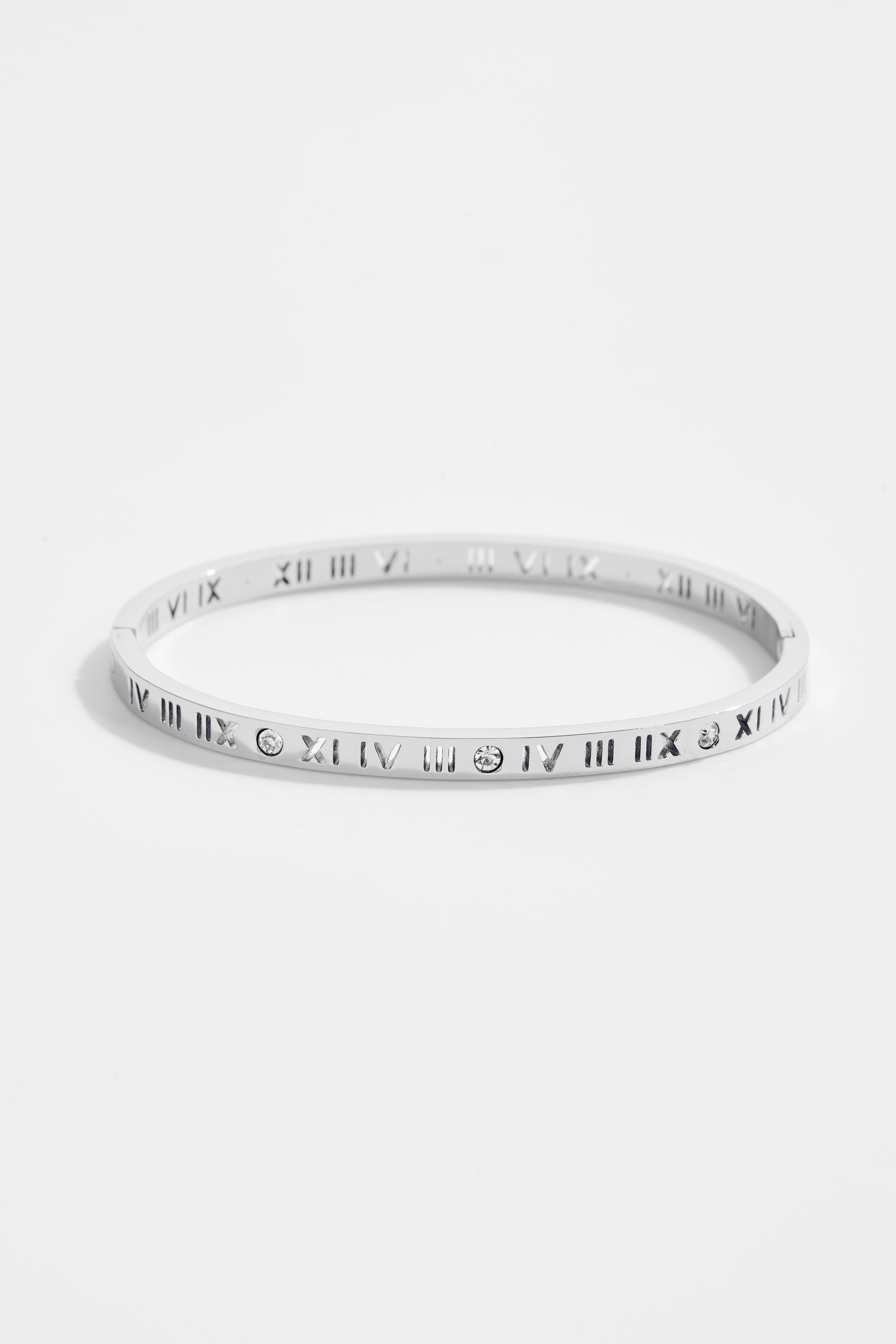 Silver-Plated Roman CZ Bracelet for Women