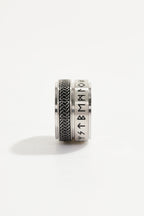 Viking rune engraved rotating ring for Men