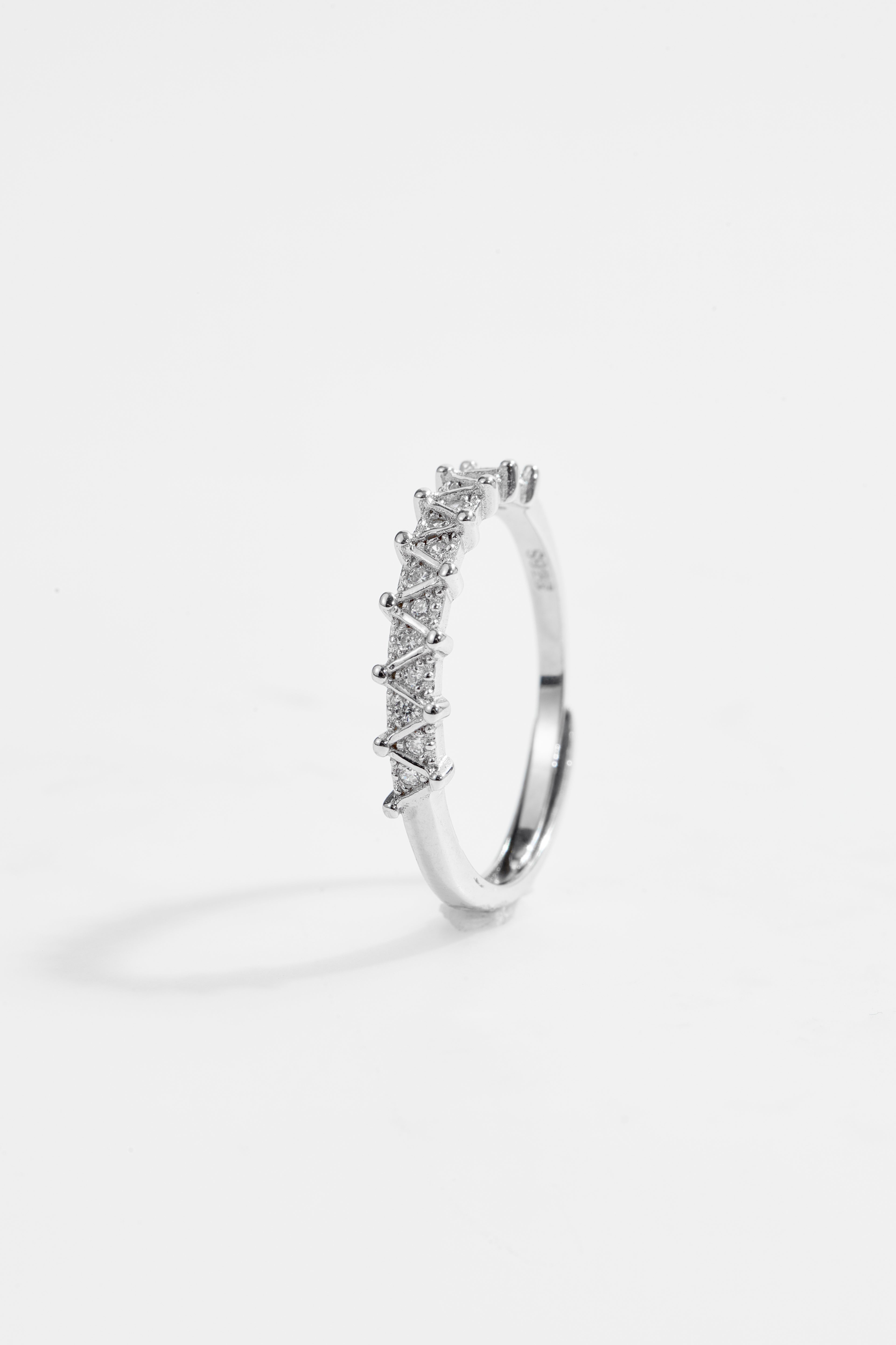 Triangle Moissanite Adjustable Ring for Women