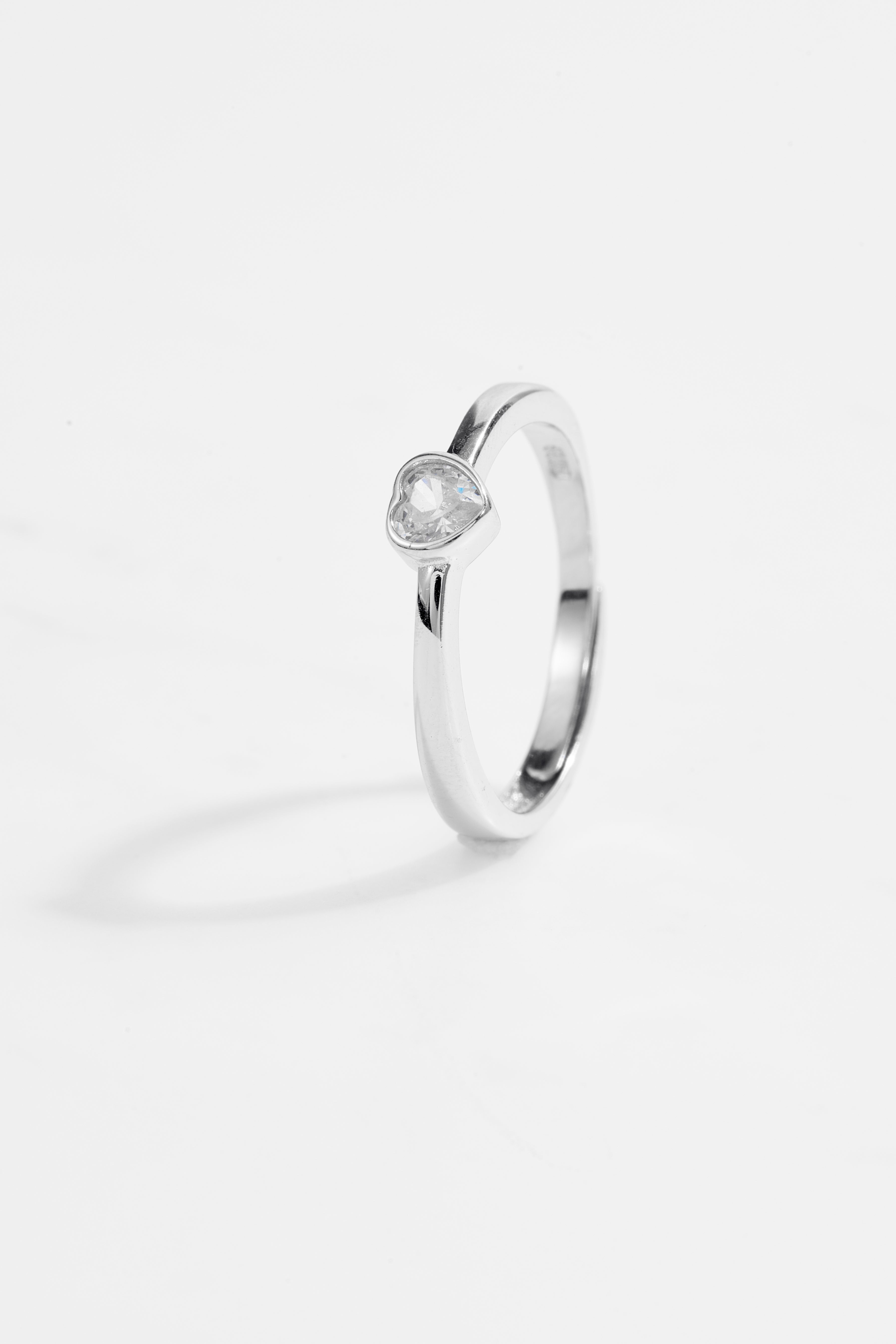 Heart Stone Simple Ring for Women